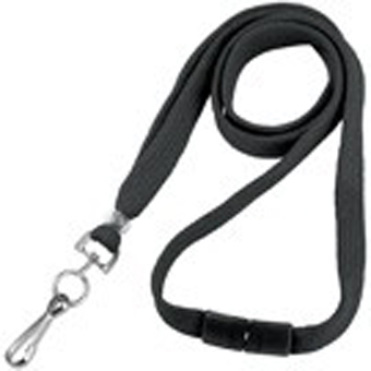 BRADY PEOPLE ID, 3/8 INCH WIDE BRAKAWAY LANYARD WITH SWIVEL HOOK END FITTING, SOLD AND PACK OF 100